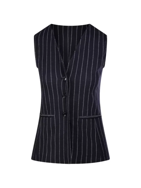 Geacă Max Mara fără mâneci albastru