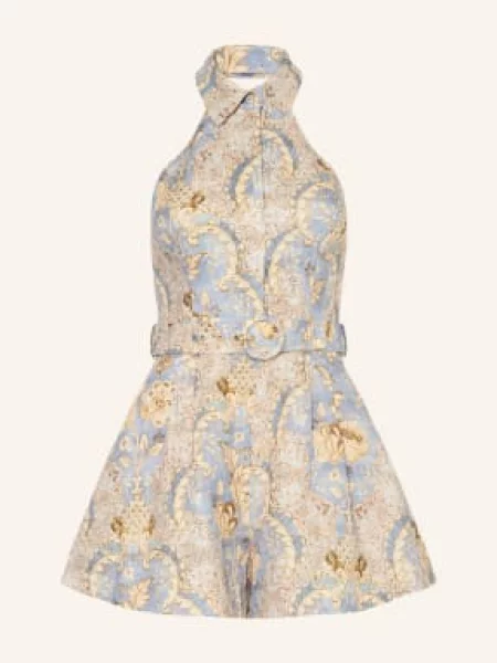 Zimmermann Kombinezon Daylight Z Lnu blau brązowy