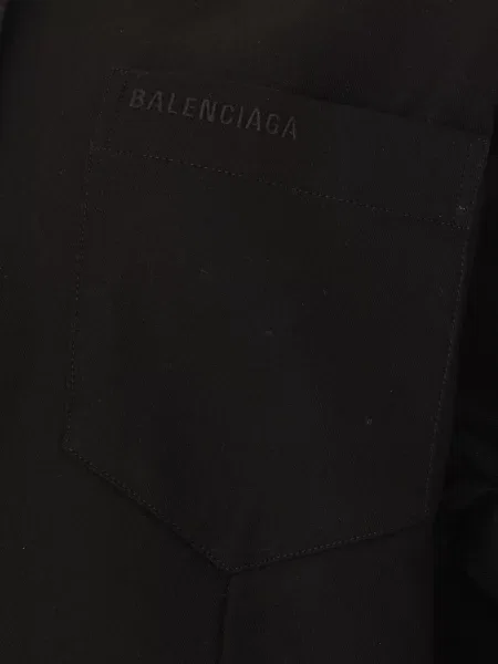 Риза Balenciaga бродирана черно