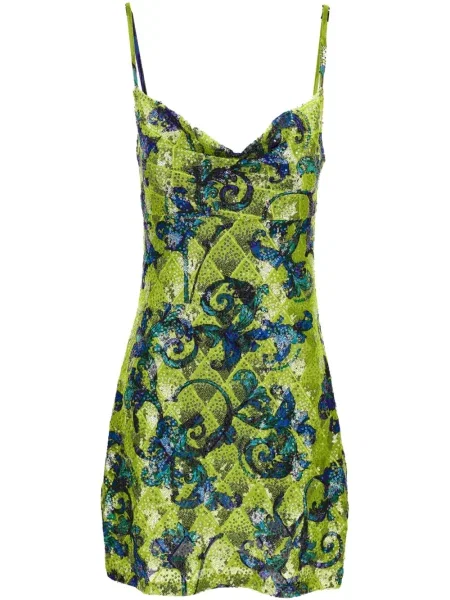 Rochie din denim Versace Jeans Couture verde