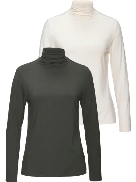 LASCANA Tricou crem kaki