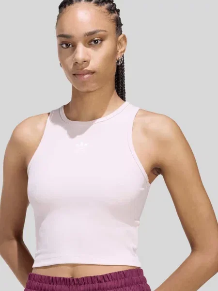 Dzianinowy top Adidas Originals różowy