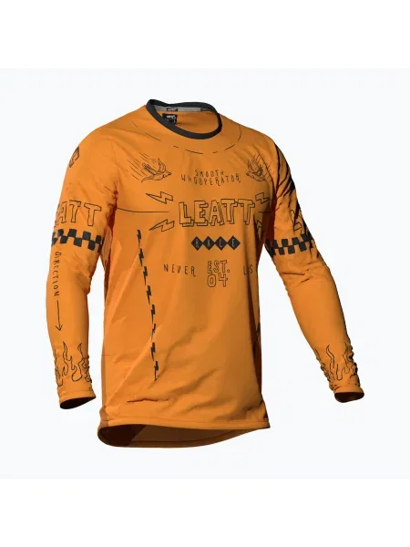 Детска блуза с дълъг ръкав за колоездене Leatt MTB Gravity JR lager yellow жълто