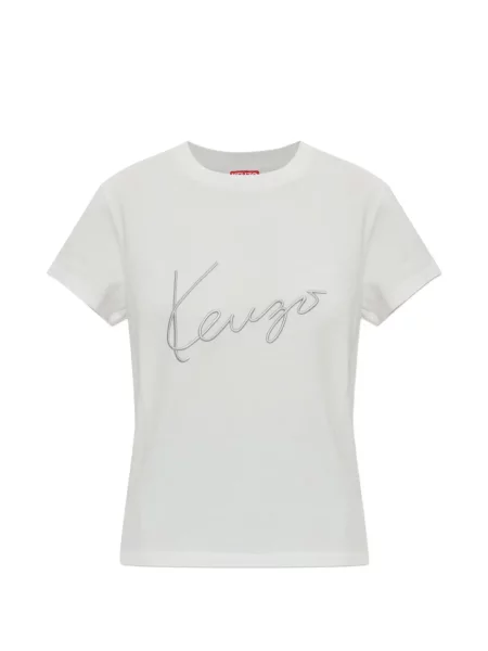 Tricou Kenzo cu broderie alb