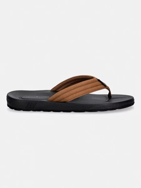 Tommy Hilfiger japonke MOLDED HILFIGER LTH BEACH SANDAL rjava