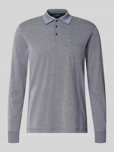 Koszulka polo o kroju regular fit z domieszką bawełny Christian Berg Men niebieska