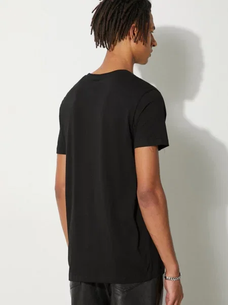 ALPHA INDUSTRIES Tricou / alb negru