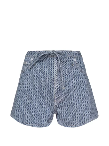 Pantaloni scurți Rag & Bone cu imprimeu geometric albastru