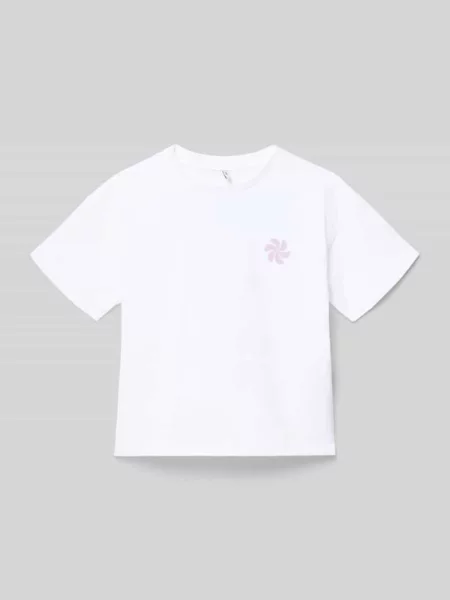 T-shirt o kroju regular fit z czystej bawełny model SUN-VERAS' Only biała