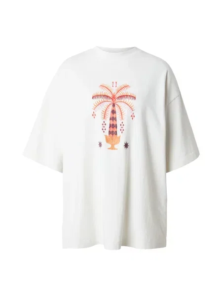 TOPSHOP Tricou PARADISO mov închis / corai / roșu carmin alb