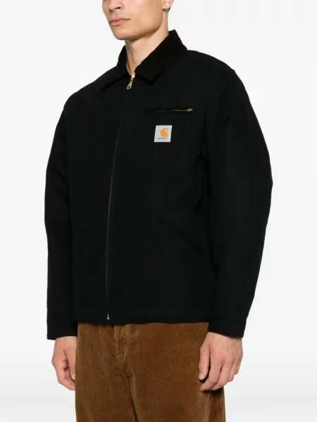 Košilová bunda Carhartt Wip s autogramem černá