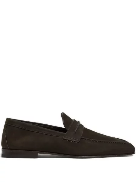 Pantofi loafer Zegna din piele maro