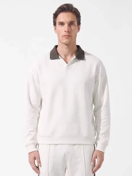 Nils Sundström bluza polo Mężczyźni S biały