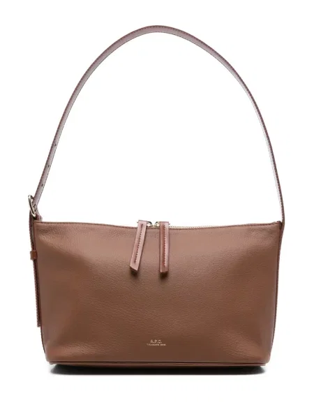Geanta de piele A.p.c. din piele maro