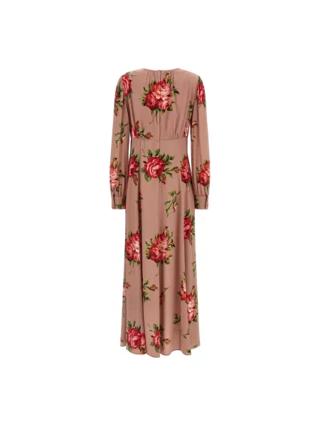 Długa sukienka Dolce And Gabbana różowa