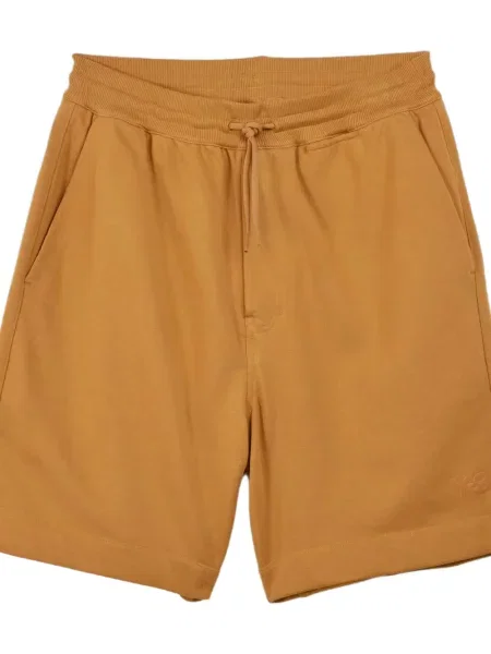 Pantaloni scurți Y-3 din material terry maro