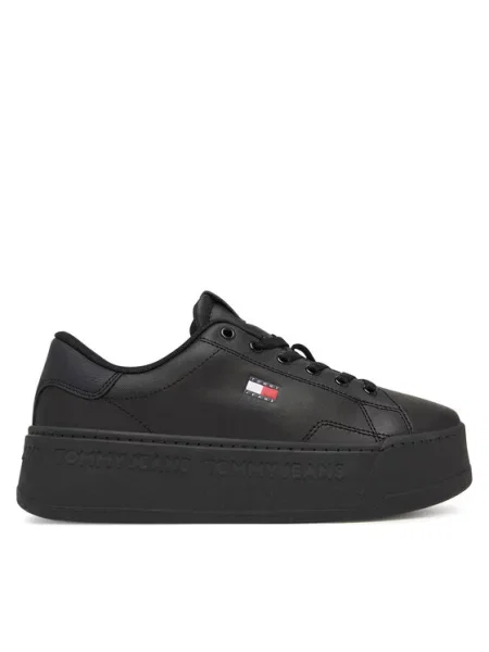 Tommy Jeans Nízke tenisky tmavomodrá / grenadínová biela čierna