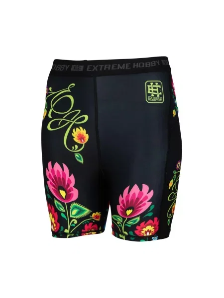 Legginsy sportowe krótkie EXTREME HOBBY FOLK czarne