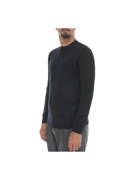 Sweter Emporio Armani wełniany niebieski