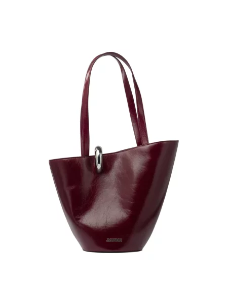 Torebka skórzana Jacquemus czerwona