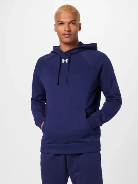 UNDER ARMOUR Hanorac sport Rival închis / alb albastru
