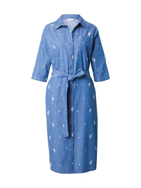 JDY Rochie tip bluză JDYKAI albastru denim alb