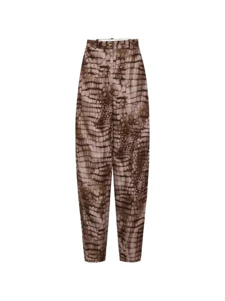Pantaloni Elisabetta Franchi cu imagine maro