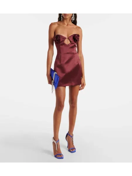 Satenaste sandali Jimmy Choo modra