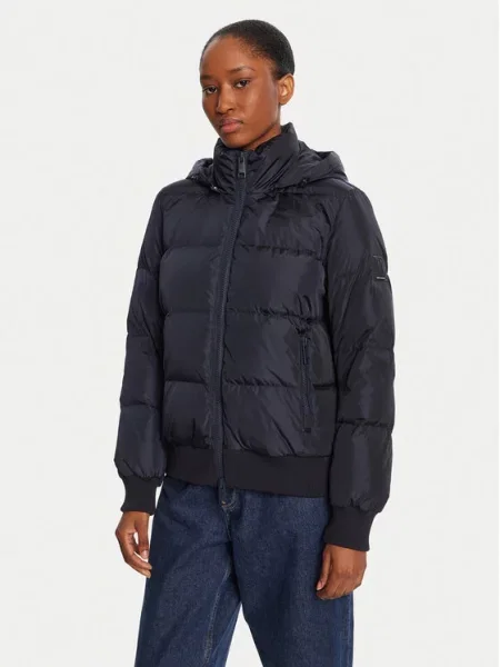 Armani Exchange Pūkinė striukė Tamsiai mėlyna