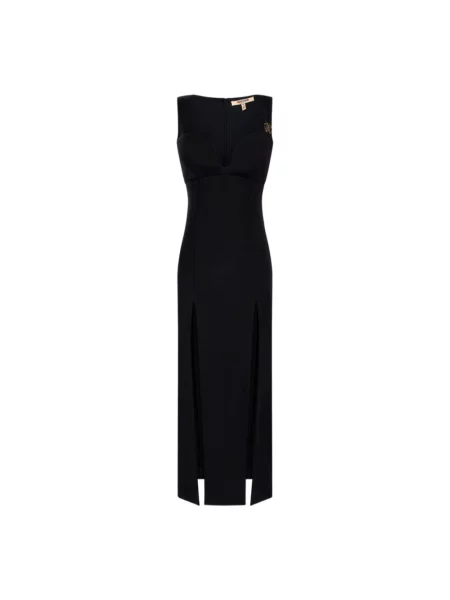 Sukienka midi Roberto Cavalli do kolan czarna