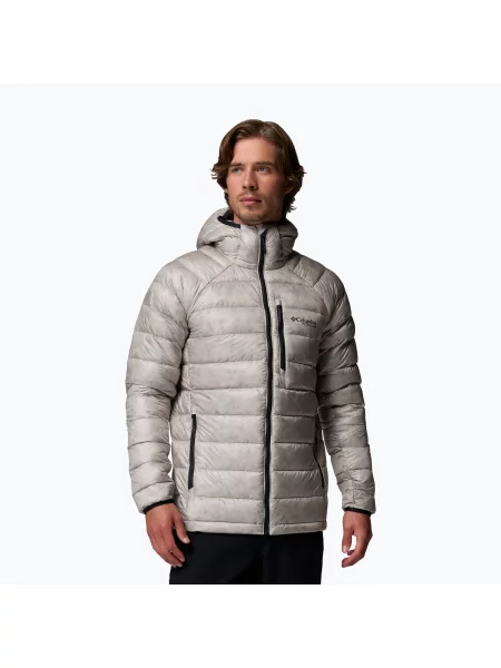 Geacă cu puf pentru bărbați Columbia Arctic Crest Down Hooded flint grey gri
