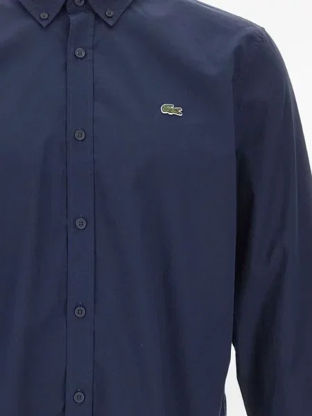 Cămașă Lacoste din poplin albastru