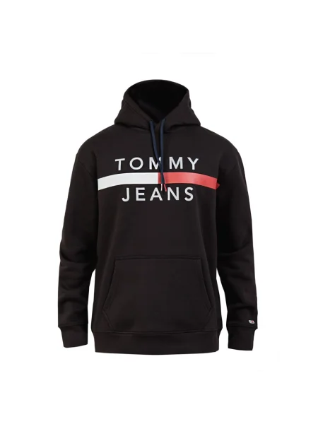Bluza z kapturem Tommy Hilfiger z kapturem czarna