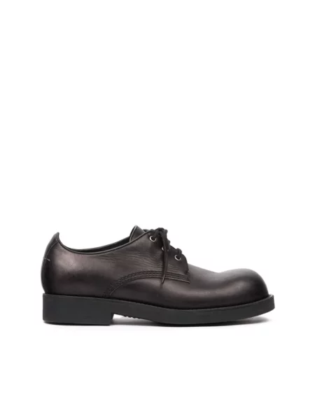 Derby Mm6 Maison Margiela sznurowany skórzany czarny