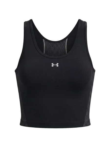 Dámske tréningové tielko Under Armour Vanish Seamless Tank black/steel/steel čierna