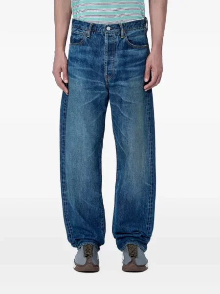 Jeansy straight leg Visvim niebieskie