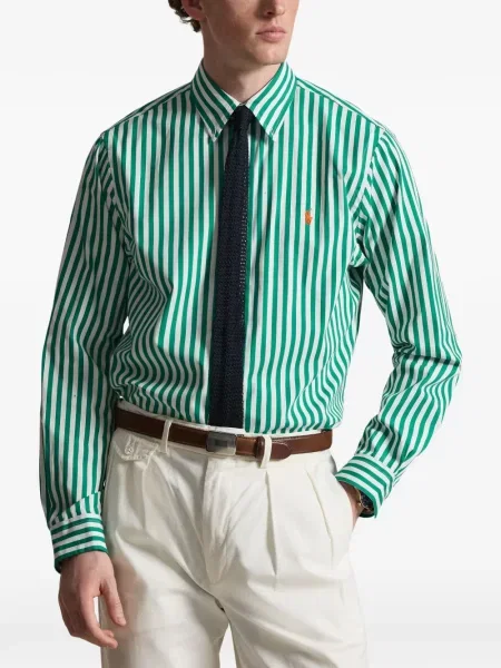 Tricou polo Polo Ralph Lauren cu glugă cu blană cu broderie roșu
