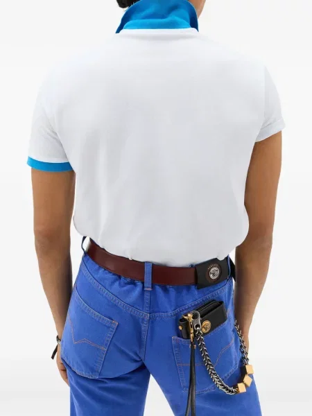 Tricou polo Versace alb