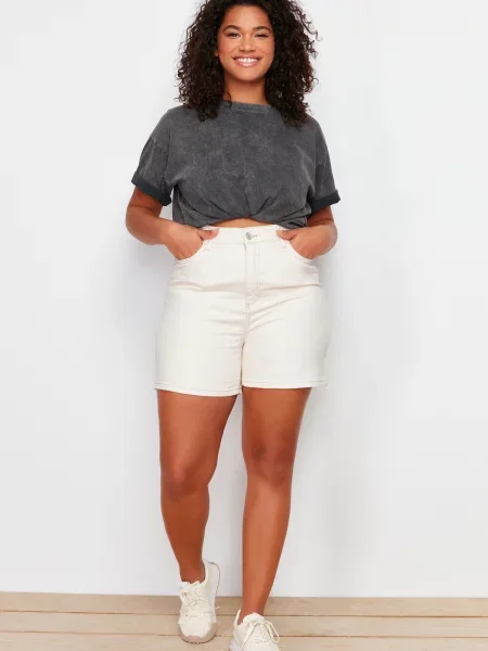 Bermude Trendyol alb