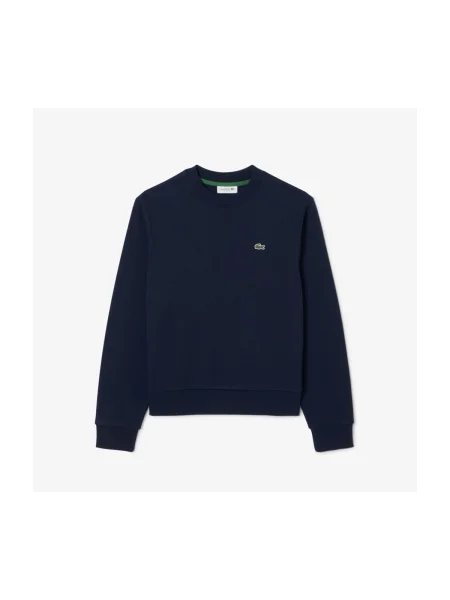 Hanorac crewneck Lacoste din fleece cu decolteu rotund albastru