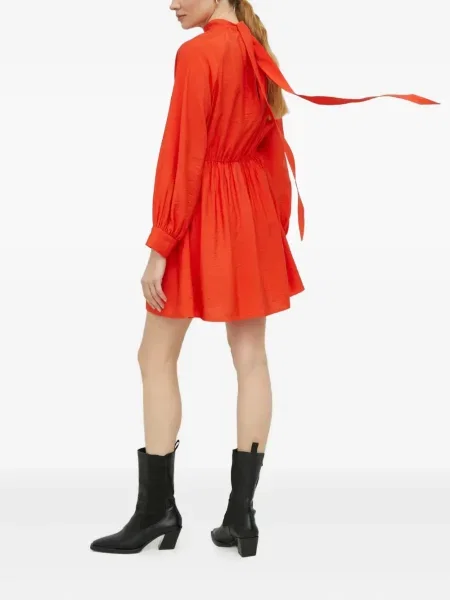 Rochie mini Samsøe Samsøe de costum portocaliu