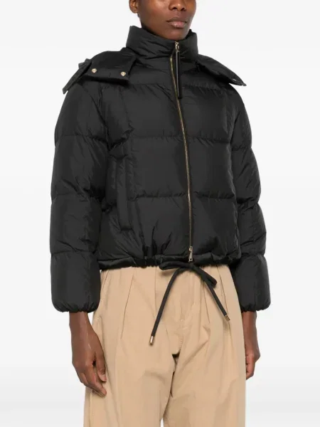Bunda Moncler s kapucí černá