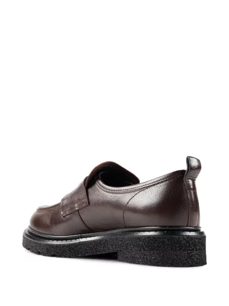 Pantofi loafer Chuckies din piele maro