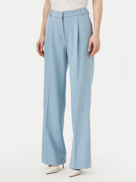 Calvin Klein Spodnie palazzo Błękitny Wide Leg niebieskie