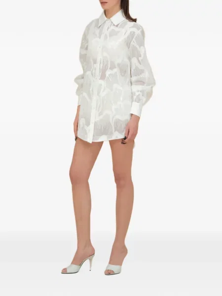 Rochie tip cămașă Contessa Mills alb