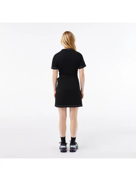 Lacoste Sukienka Flare Fit czarny
