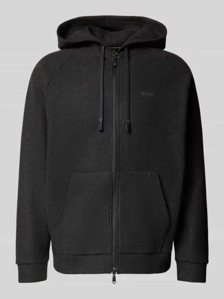 BOSS Green bluza rozpinana z kapturem SW_Transit HD FZ beżowa