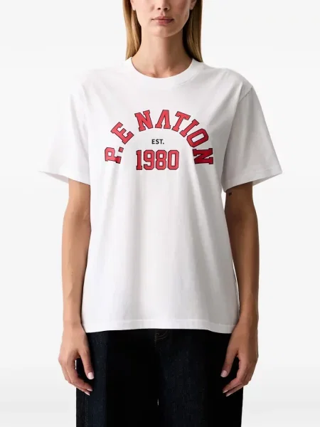 Tricou P.e Nation cu imagine alb