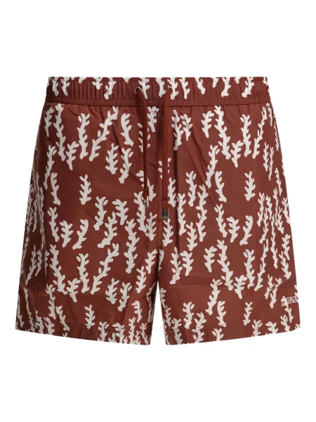 Kupaće gaće Zegna s printom smeđa