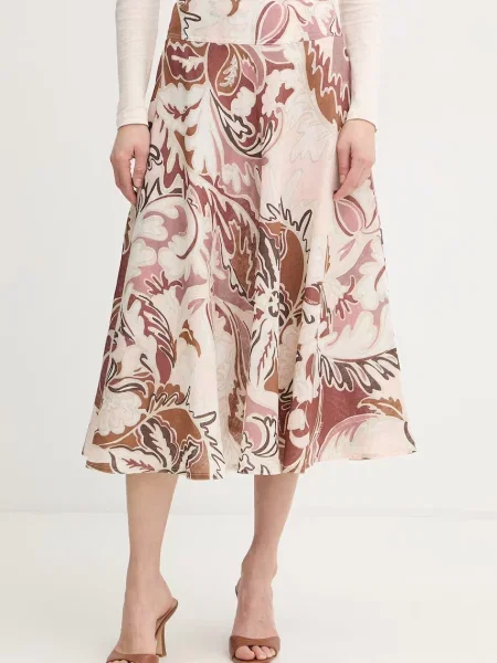 Marella fustă din in OSPITE bej